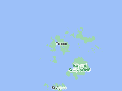 Tresco, Cornwall map
