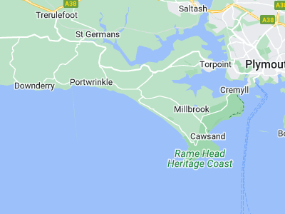Saltash, Cornwall map